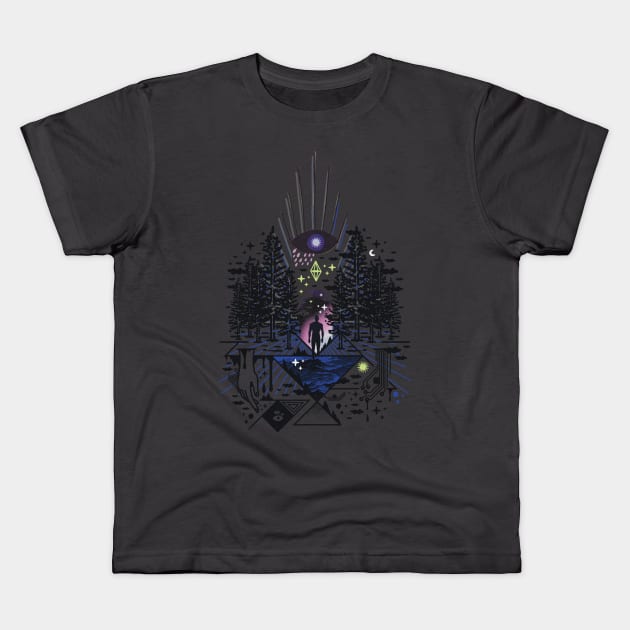 Magic Eye Kids T-Shirt by chaos_magic